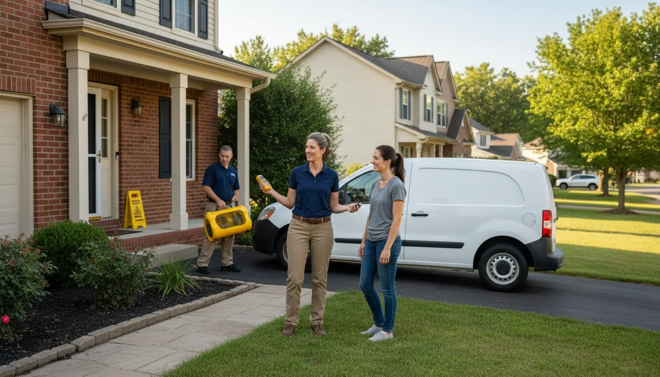 Residential water damage restoration in New Site, MS